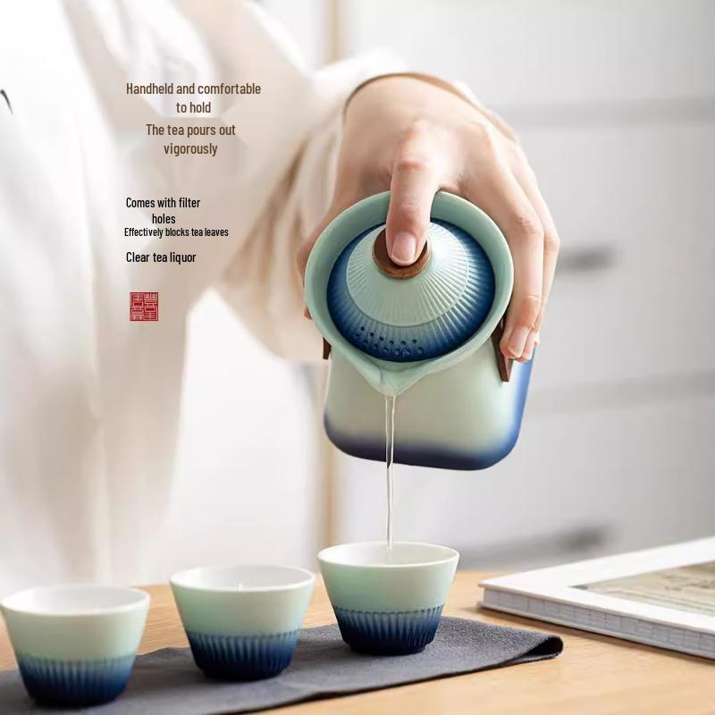 Guochao Palace Style Portable Tea Set