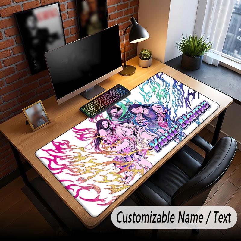 Custom Name Extended Mouse Pad,aespa Gaming Desk Mat For Home Office Desktop Decor