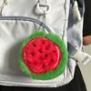 Cute Kid's Coin Pouch Cartoon Bag Keychain Pendant Zipper Fruit Shape Plush Coin Purse  Gift