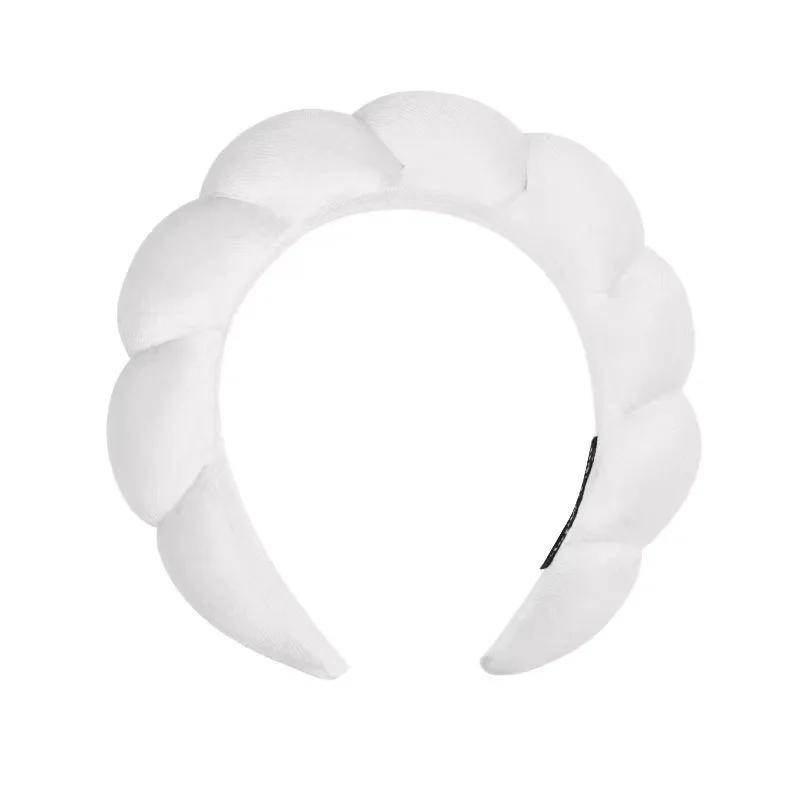 Vintage Velvet Cloud Hair Hoop for Women Girls Sponge Headband Wash Face Wristband Set Spa Bathroom Accessories
