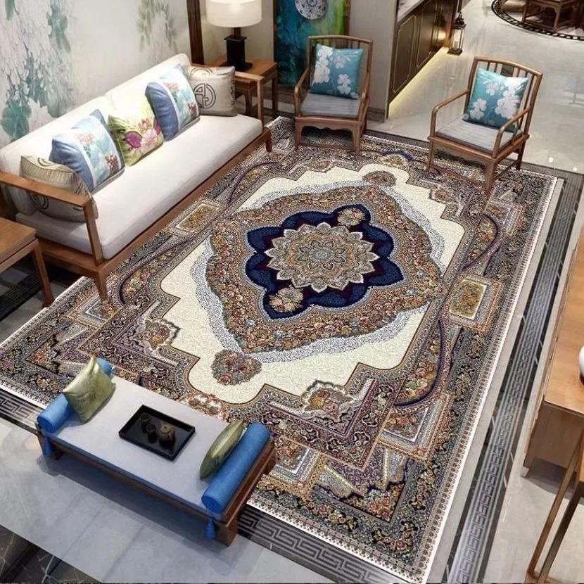 

Персидский ковер большой площади, полный хрусталя, ковер для гостиной, журнальный столик, ковер в этническом стиле, прикроватный серый ковер, входная дверь, приветственный коврик 120*160cm