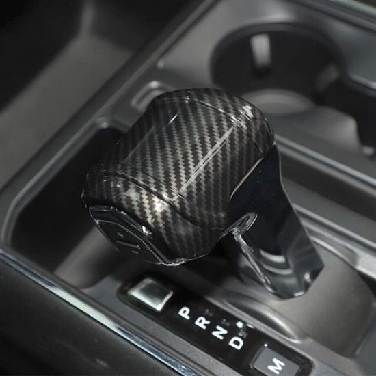 For - Ford F150 F-150 ABS Carbon Fiber Style Gear Shift Knob Cover Trim