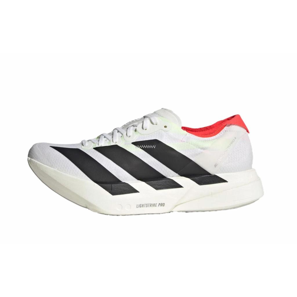 adidas Adizero Adios Pro 4 Slip Resistant Abrasion Resistant Low Top Running Shoes Unisex Black White Yellow Green JR1094(Team80-S-BOX)