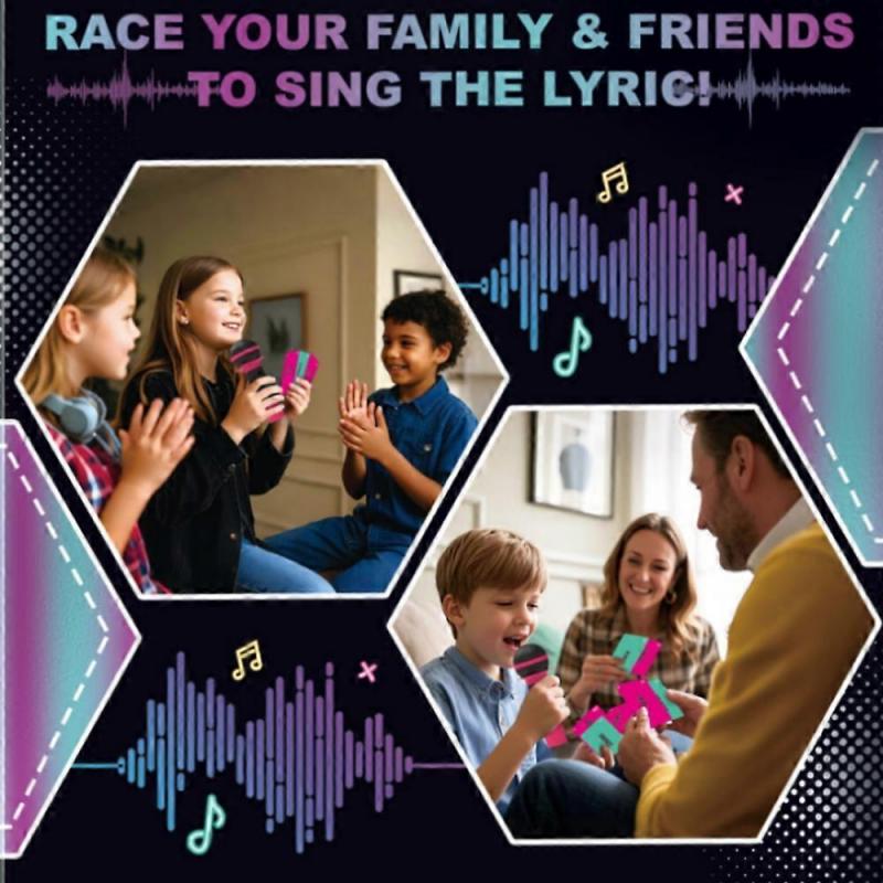 Grab The Mic Board Game Travel Party Drinking Game Family Toys Sing Song Boardgames Karaoke Game for People Who Can't Sing