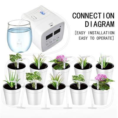Automatic Watering System Plant Self-Watering Drip Irrigation Kit with LED Display DIY Watering