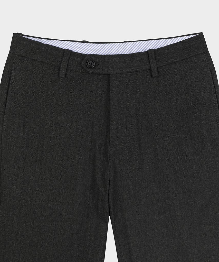 BROOKS BROTHERS Regular Fit Herringbone Flannel Pants (Charcoal) (Bbpcmf4760Vef)