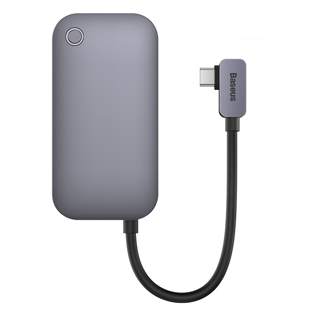 Baseus PadJoy 6-in-1 USB-C Hub: Versatile Tablet/Smartphone Adapter - Dark Gray
