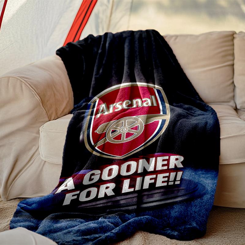 1 Stück Gemütliche Decke mit Hausdruck, Fußballclub-Decke für Bett und Sofa, Besonderes Geschenk für die Familie
