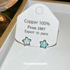 Aquamarine Star Bright Zircon Silver Needle Earrings Female Temperament Cold Earrings Advanced Mosquito Coil Disc No Pierced Earrings