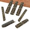 10-25 Stück Mini Antik Messing Schrankscharniere mit Schrauben für Schmuck Geschenkbox Holz Weinkiste Türbeschläge