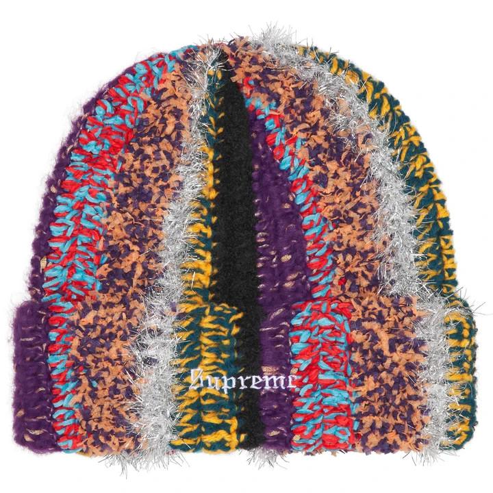 Supreme Tinsel Stripe Beanie Multi One-Size