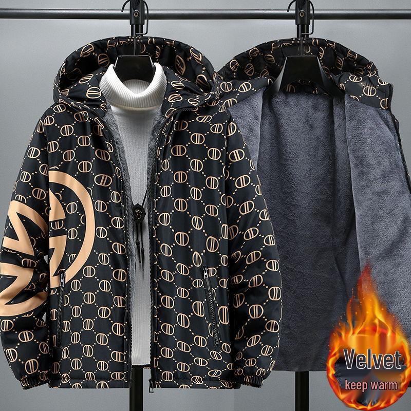 Europejska Modna Męska Kurtka Jacquard w Kratę ze Stójką - Koreański Styl Wiosenno-Jesienny Casualowy Top