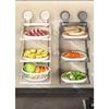 Suction Cup Storage Rack, Kitchen Wall Mounted Multifunctional Side Dish Tray, Foldable Multi-layer Fruit and Vegetable Storage Rack