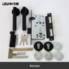 American Style Solid Gold Bedroom Door Lock with Knurled Handle