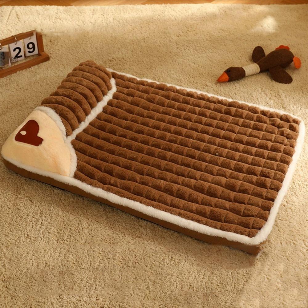 Warm Anti-Slip with Pillow Removable Pet House Washable Cat Pad Dog Bed Pet Cushion Dog Mat