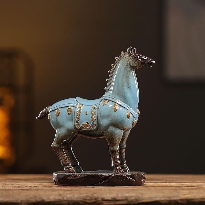 

Керамические украшения роскошные украшения для гостиной, спальни, прикроватной тумбочки, декоративные украшения для прихожей, подарки на новоселье, сувениры, чайный питомец синий