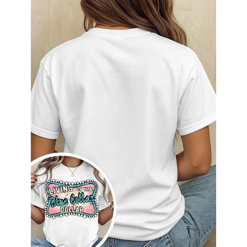 [Summer] Blue-collar Life, Live the Blue-collar Spirit Printed T-shirt, High-quality Outdoor Top