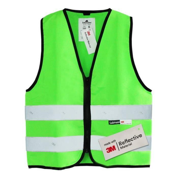 Salzmann 3M Gilet de Sécurité - Gilet réfléchissant de haute visibilité avec 4 poches - Fabriqué avec matériau réfléchissant 3M