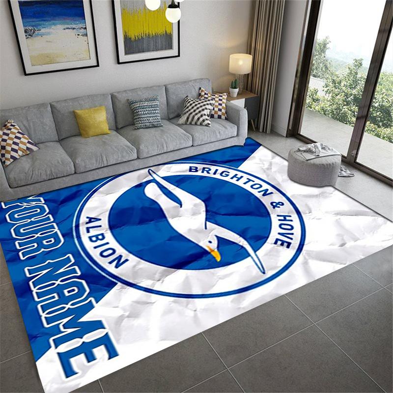 Custom Name Brighton&Hove Albion Carpet Rug for Living Room Bedroom Home Sofa Decoration,Kids play Non-slip Floor Mat