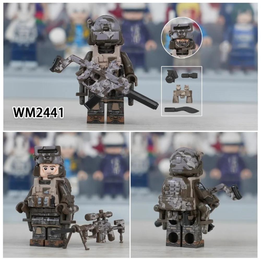 WM6147 WM6168 WM6169 Militaire Serie SWAT Special Forces Bouwsteen Commando Soldaat Stad Politie Pet Mini Actiefiguur Speelgoed