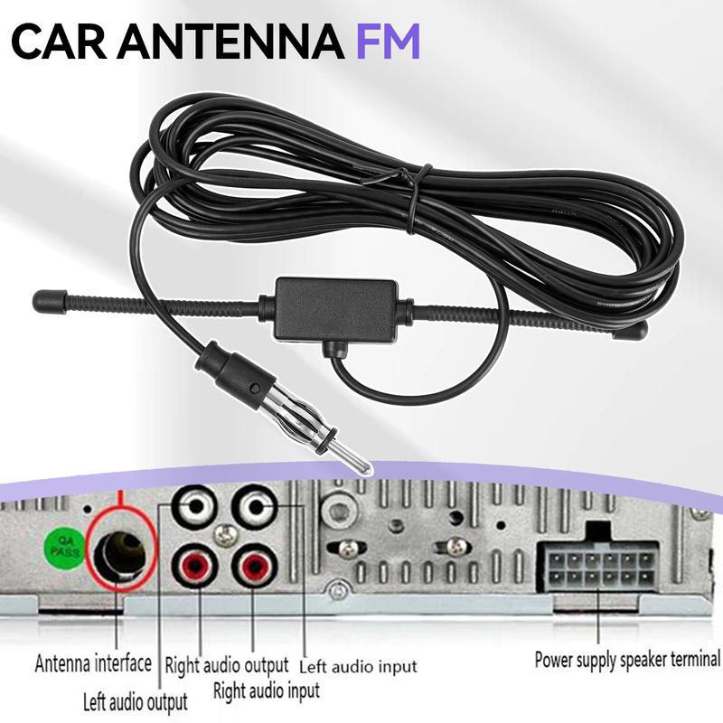 For Universal Car Glass Mount Antenna FM AM Radio Stereo Signal Booster Replacement Parts Auto Aerial Vehicle Accessories