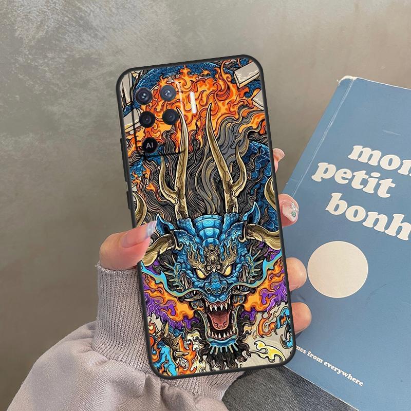 Japanese Dragon Case For Oppo A40 A60 A80 A98 A78 A18 A38 A58 A16 A76 A96 A17 A77 A74 A94 A54 A57S A15 Cover