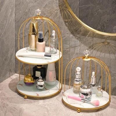Creative Bathroom Shelf Birdcage Cosmetic Storage Rack Desktop Box Toilet Lipstick Skin Care Display Stand