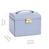 PU Leather Jewelry Organizer Boxes with Mirror Storage Box for Necklaces Rings Earrings Multi-layer Travel Jewelry Cosmetic Box