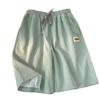 Men's Ice Silk Summer Pajama Shorts - Trendy, Versatile, Over-the-Knee, Solid Color, Loose Fit Hong Kong Style Casual Pants