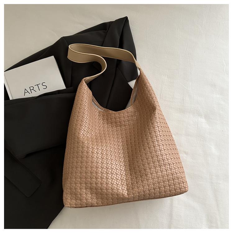 

Вместительная ретро-сумка-тоут для поездок на работу - Женская модная сумка через плечо 2025 30.5*12*35.5 бежевый