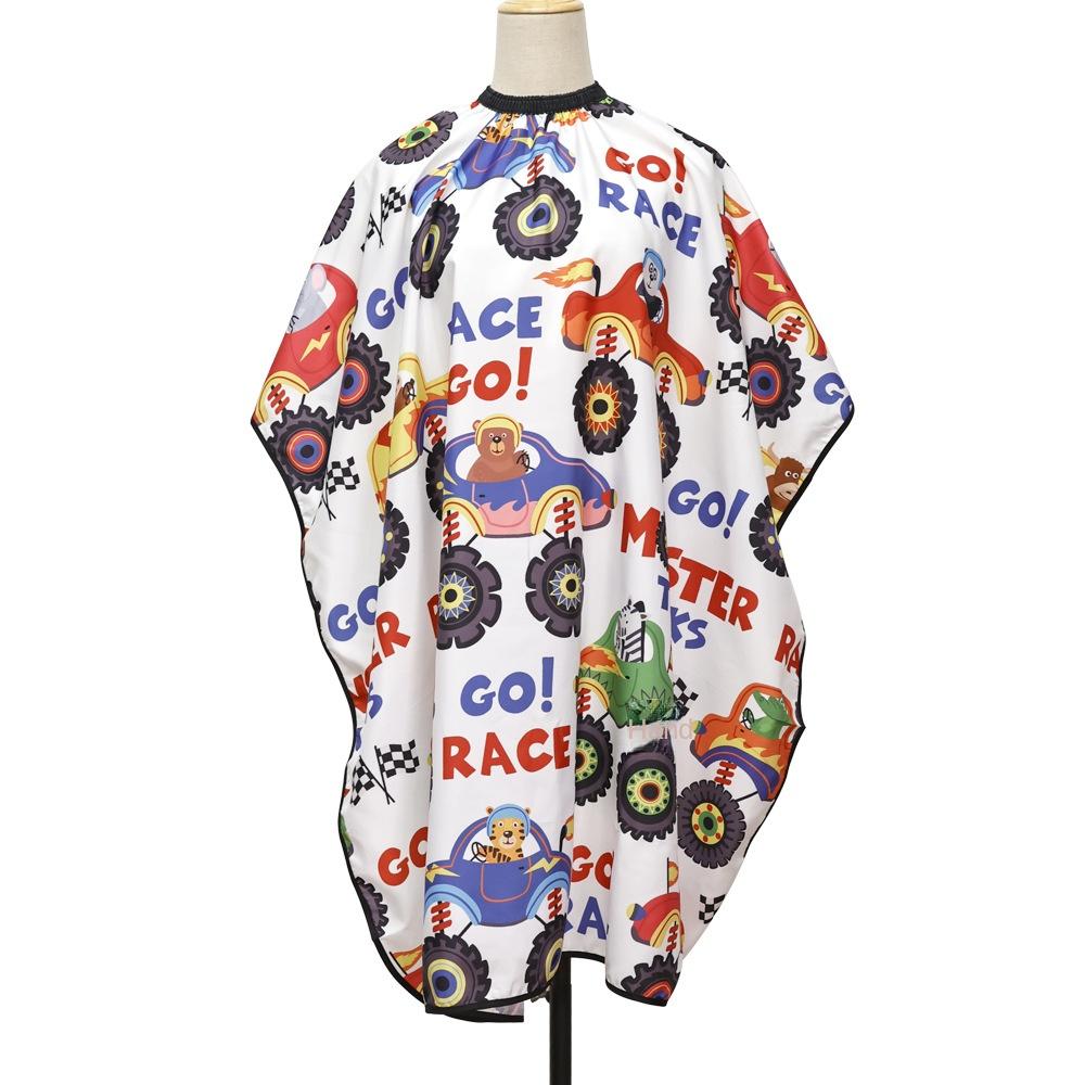 Polyester New Children's Haircut Small Dinosaur Wrap Baby Cartoon Shawl Cut Hair for Children Non-stick Hair Apron