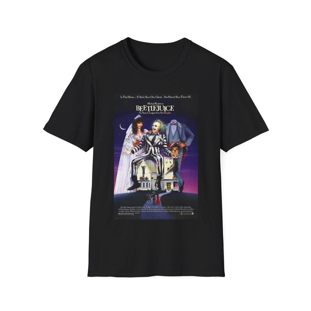 Beetlejuice Movie Poster Retro T-Shirt For Men  Women Unisex T-Shirt M