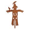 Wrought Halloween Pumpkin Garden Stake - Vintage Distressed Yard for Fall Outdoor Decor