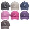 Unisex Vintage Washed Baseball Cap Love Embroidered Sunscreen Dad Hat for Men & Women Outdoor Travel Summer Sunshade Cap