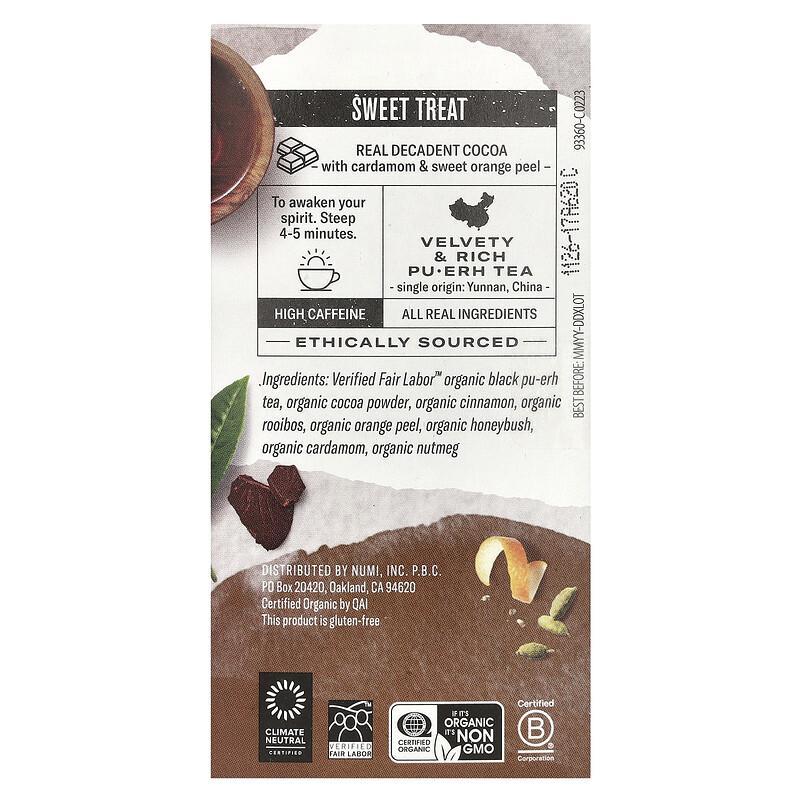 Organic Pu-Erh Tea, Chocolate Pu-Erh, 16 Non-GMO Tea Bags, 1.24 oz (35.2 g)