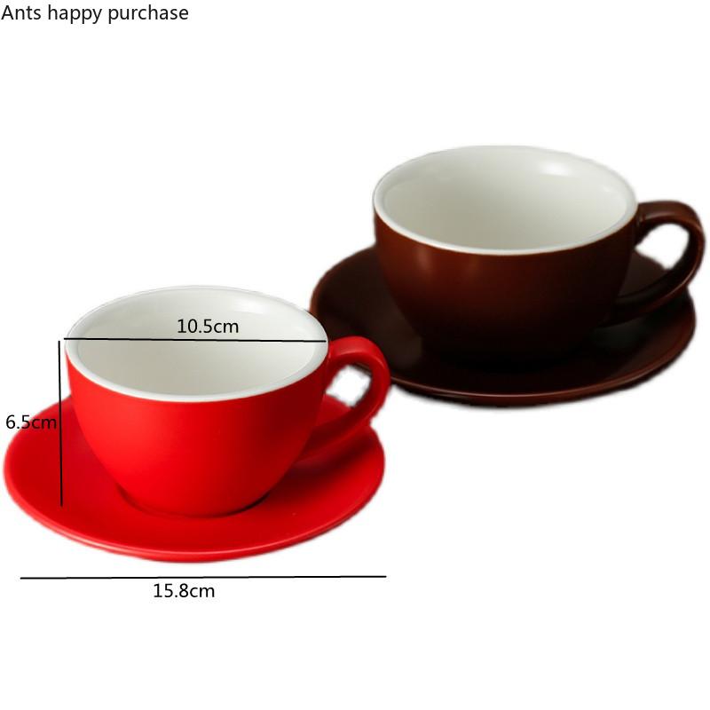 Juego de Taza y Platillo de Café de 300 ml Taza para Té con Leche Taza de Cerámica Tazas para Agua Taza de Café para Oficina Tazas para Té de la Tarde en Casa Tazas de Té Tazas de Leche