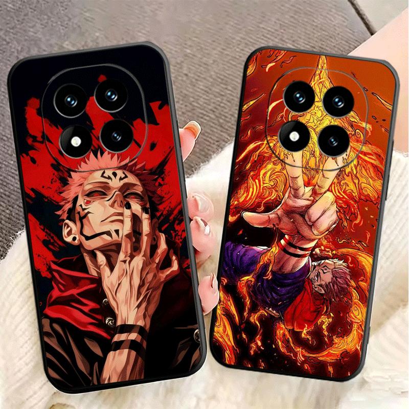 Anime Itadori Yuji JUJUSU Soft Phone Case for Xiaomi Redmi Note 12 13 14 15 Pro Plus 11 12S 11S 11T 10 4G Black Cover Back Shell
