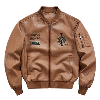 New Men's Leather Jackets New Versatile Leather Korean Style Slim Motorcycle Jackets Large Size Leather Jackets