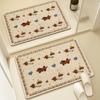 Cartoon Cute Quick-Dry Non-Slip Bathroom Mat - Absorbent, Dirt-Resistant, Easy-to-Clean Diatomaceous Earth Design.