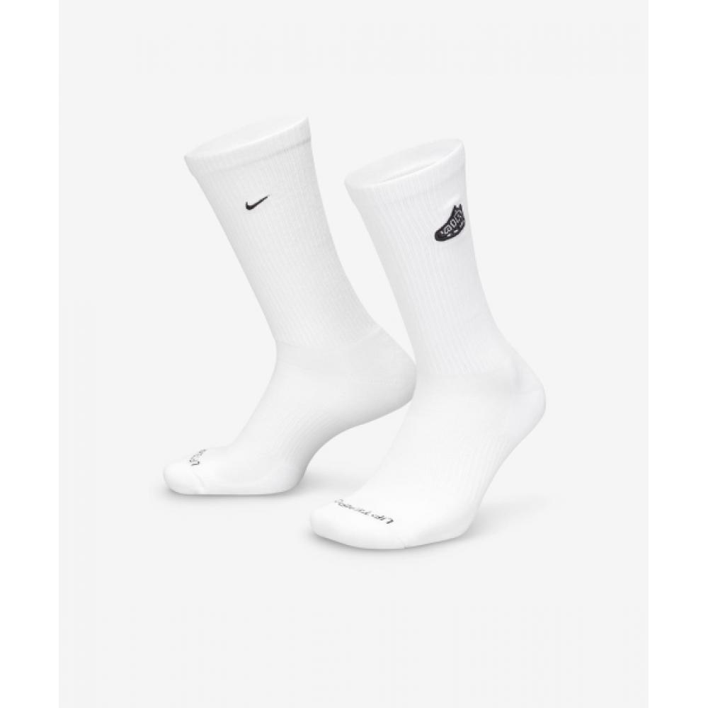 

Nike Everyday Plus Uptempo Patch Crew Socks White Black Hj0916 100 L
