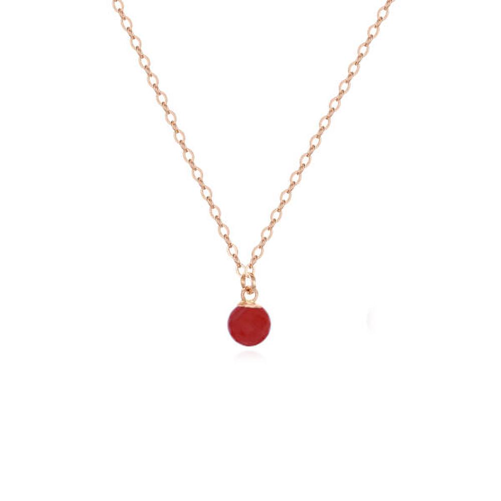 Poom/Lac Drop Jewelry [14K] Natural Stone Cut Ball 4mm 14K Necklace Rskn19M110
