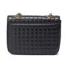Celine Quilted Leather Chain Shoulder Bag Women Shoulder Bag Black 188403BFC-38NO