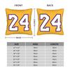 Cosplay Costume Basketball Number 24 23 8 Square Pillow Cases  Cushion Cover Custom Decorative Pillowcase for Car 45*45cm