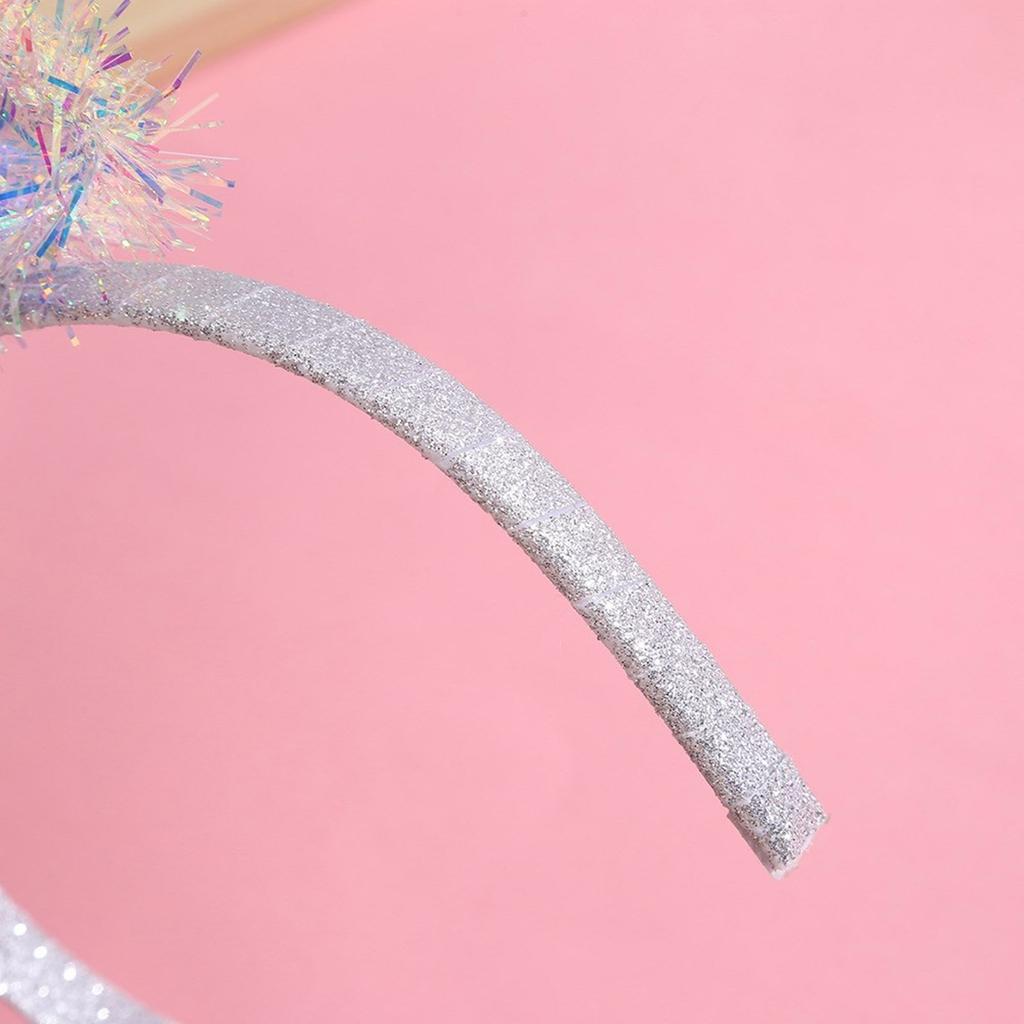 Shinning Tinsel Colorful Film Bowknot Hairband Music Concerts Headband for Teens Adult Party Performances Hair Supplies