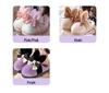 Women's Winter Rabbit Ear Bow Plush Cotton Slippers - Non-Slip & Warm
