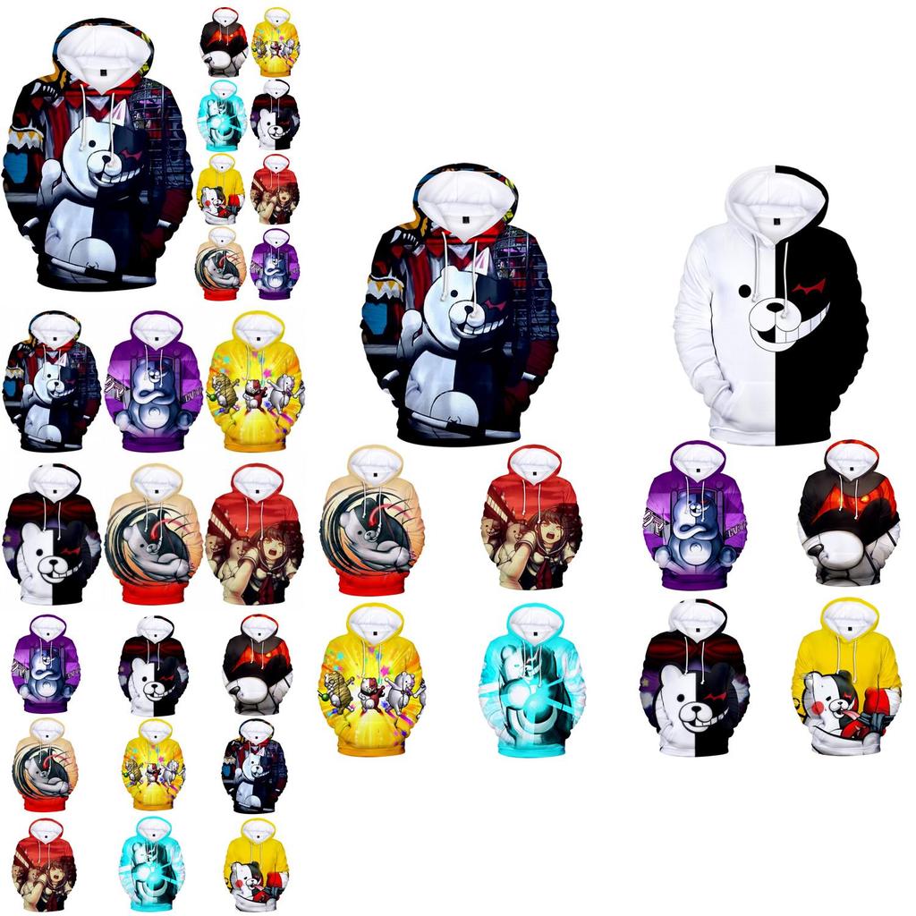 Danganronpa Monokuma Hoodie Extravagantly Soft Unisex Pullover For Anime Fans