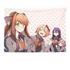 VIKAMA Heartbeat Literature Club Tapestry Home Bedroom Decoration Gift for Anime Fans And Friends Kawaii Anime Cute Anime Campus