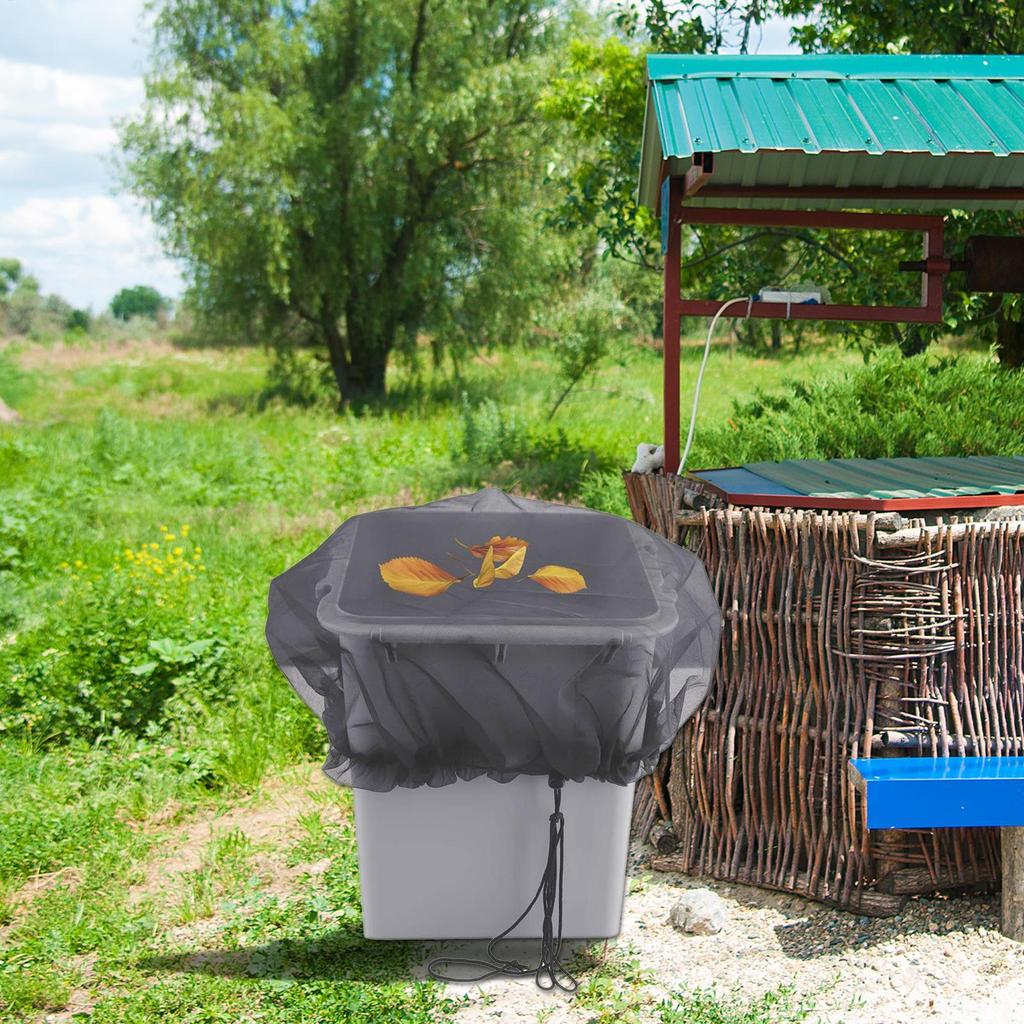 60-100cm Mesh Cover Netting for Rain Barrel Water Collection Bucket Raindrop Anti-fall Leaves Filter Net Water Protection Tools
