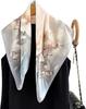 New 100% Natural Silk Scarf Square Female Fashion Beach Pashmina Bufanda Folral Women Shawl Wraps Bandana Scarves Foulard sjaal