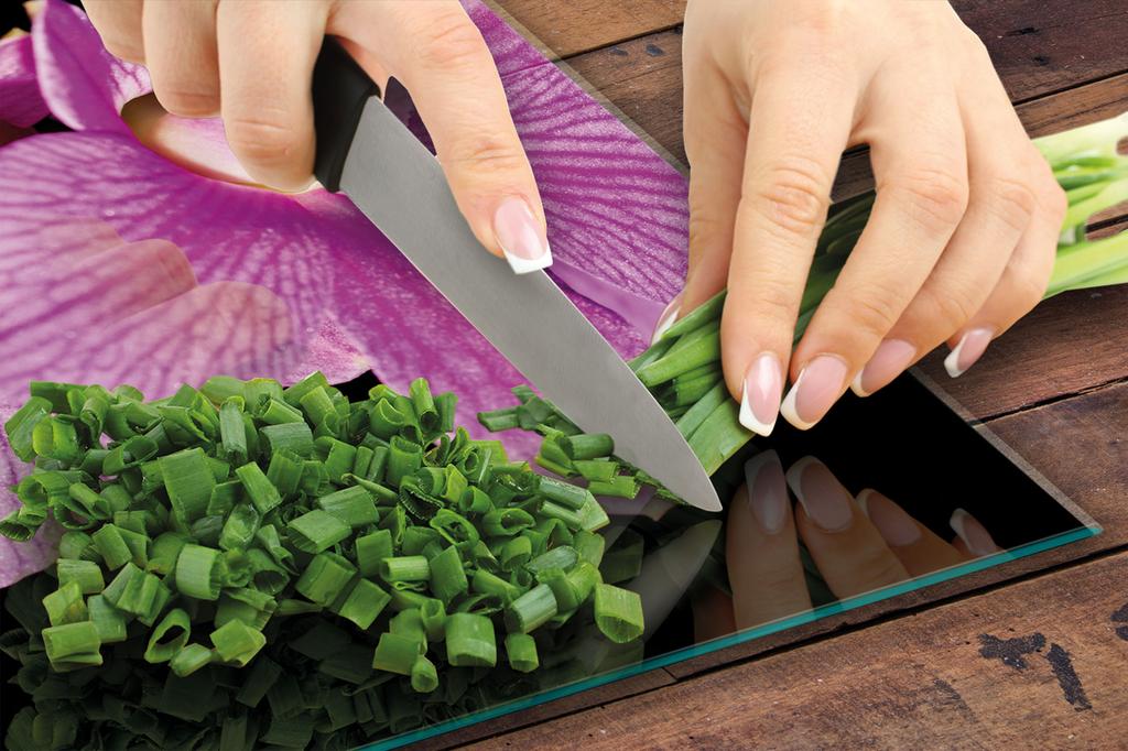 SZKLANA DESKA DO KROJENIA 45x52 ORCHIDEA